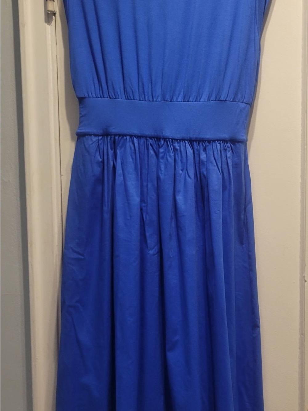 LOFT Royal Blue Sleeveless Fit-and-Flare Dress Like New Size Medium petite